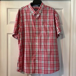 EUC Men’s Izod Non-iron Stretch Button Down Short Sleeve Shirt